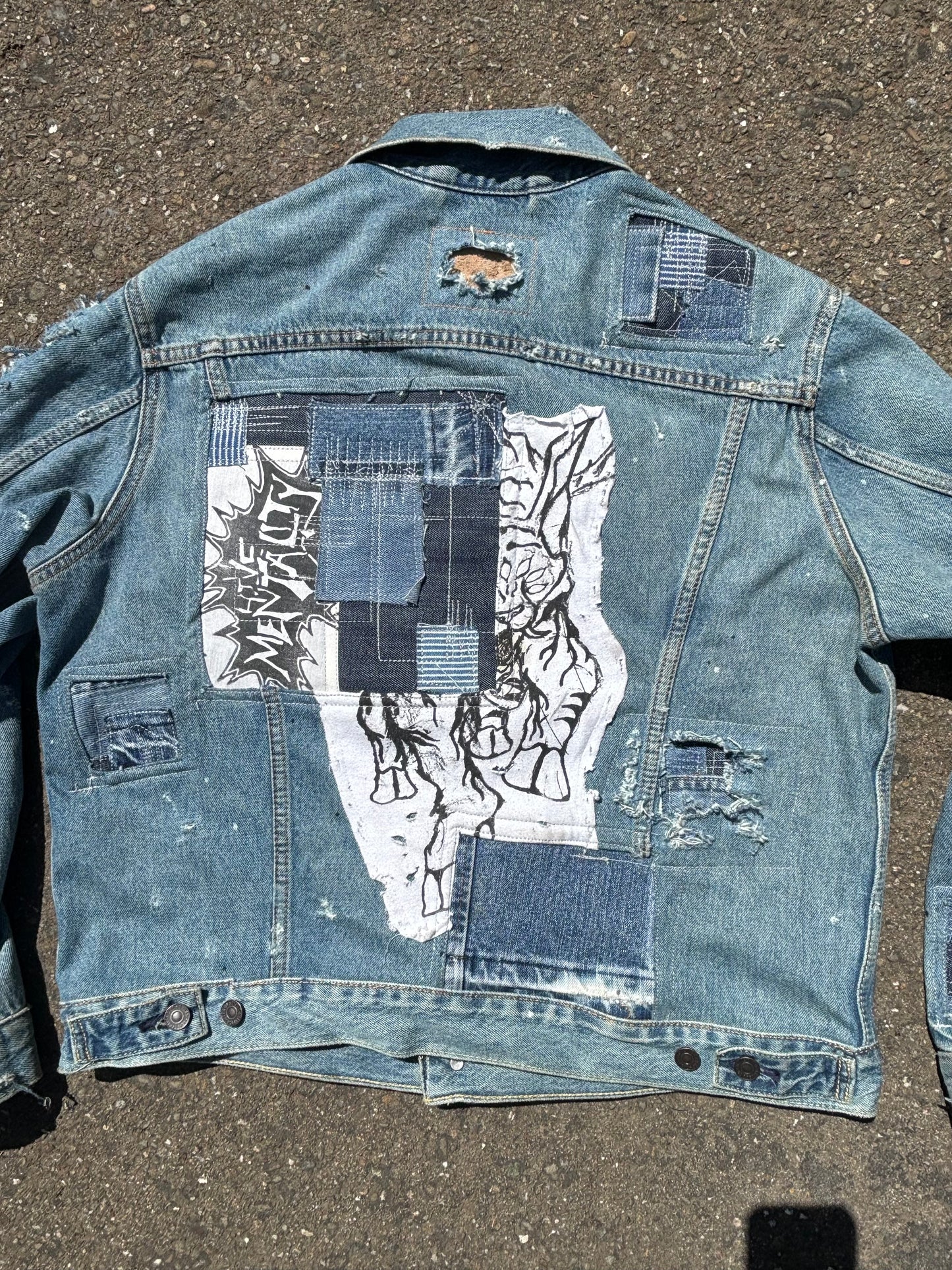HIVE.MENTALITY patch work jacket