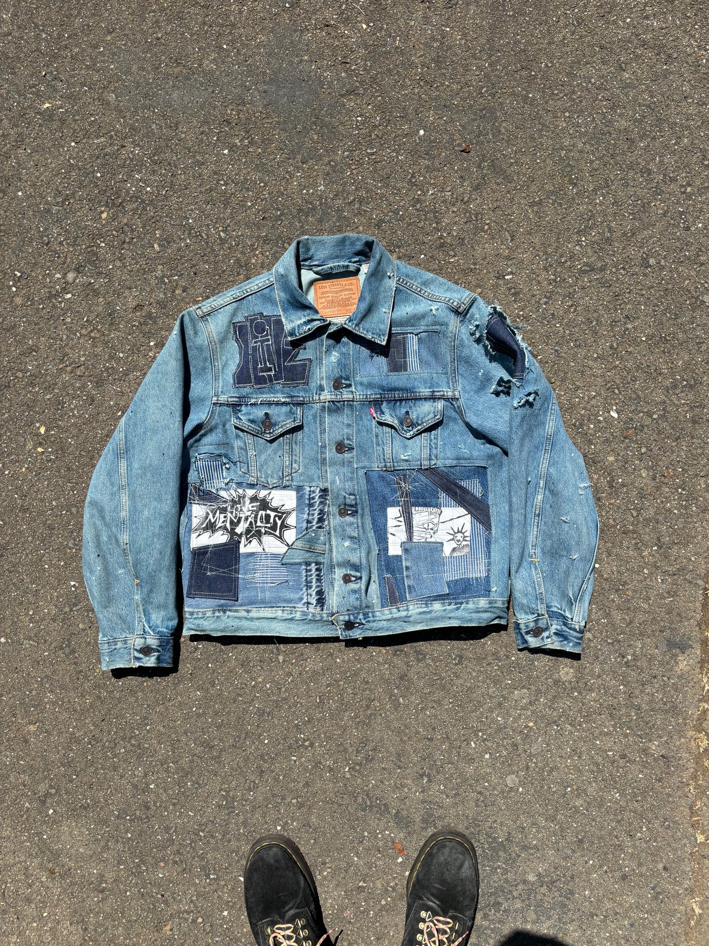 HIVE.MENTALITY patch work jacket