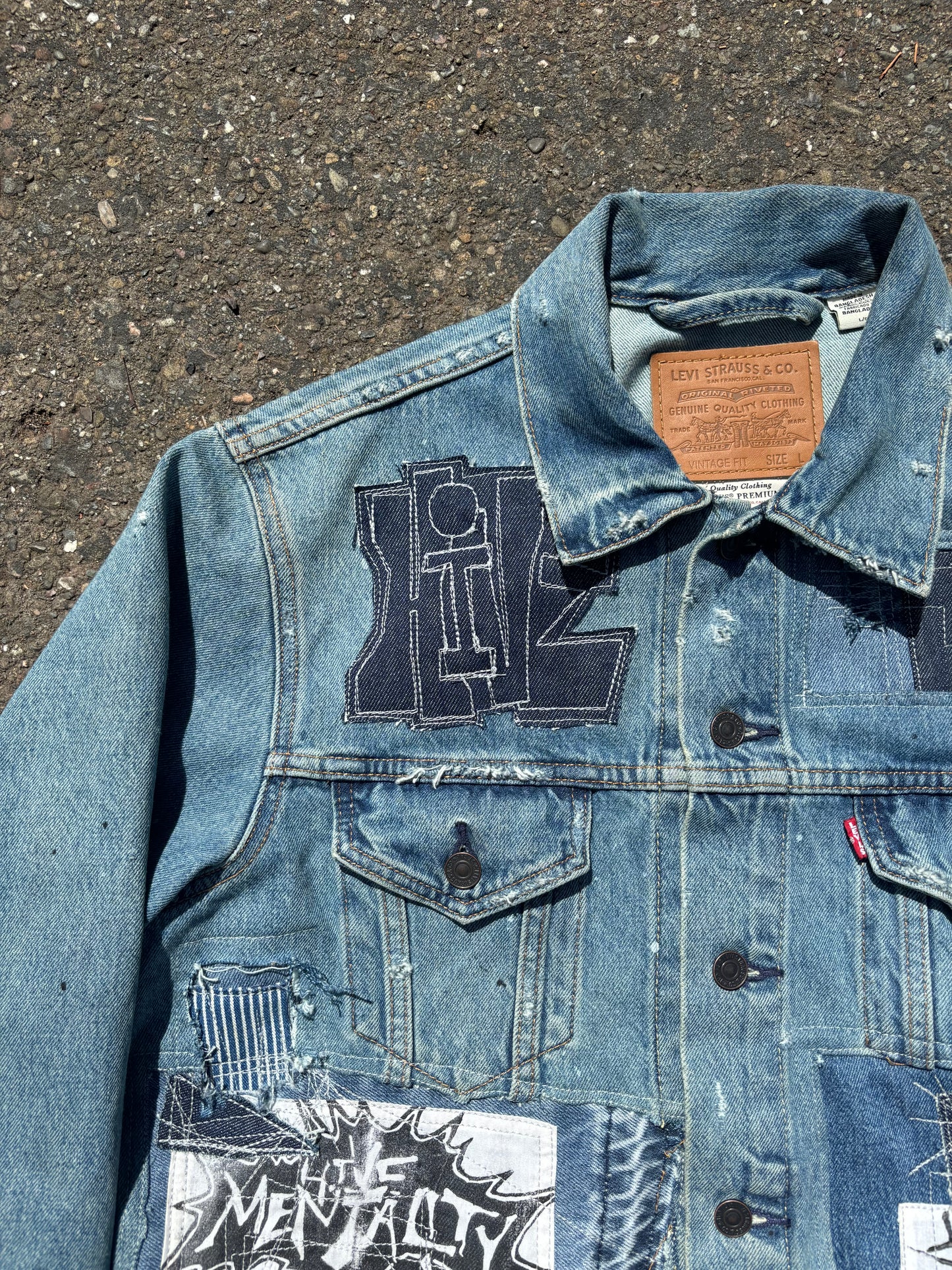 HIVE.MENTALITY patch work jacket