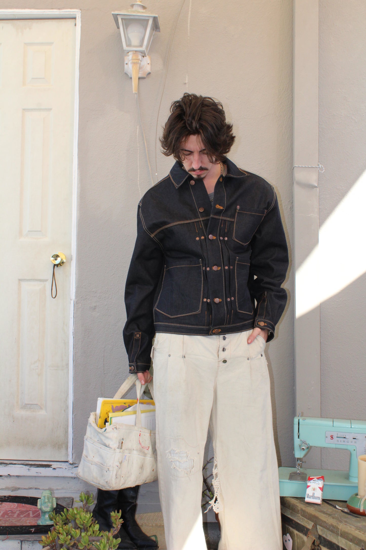 Top Stitched Denim Jacket