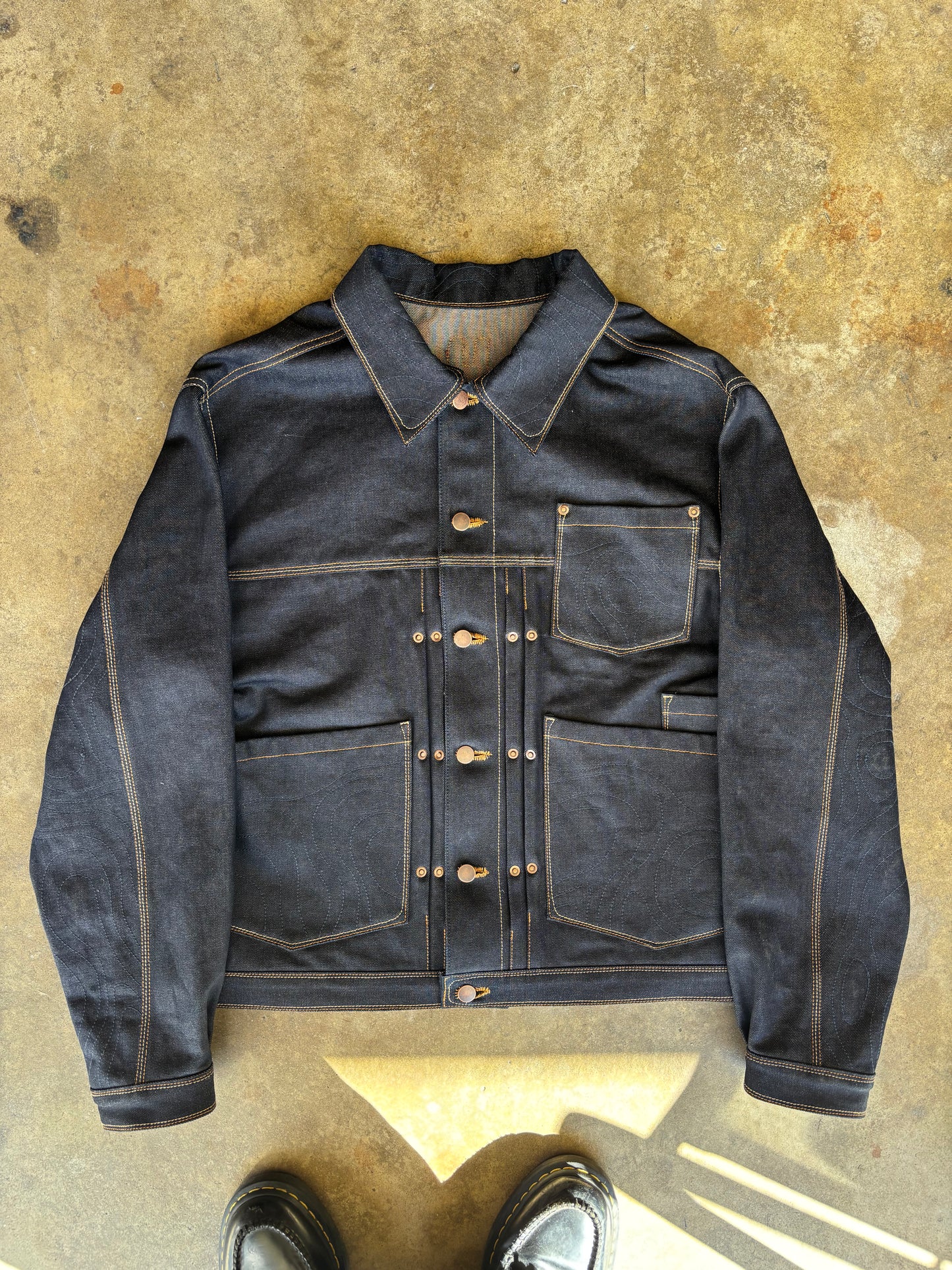Top Stitched Denim Jacket