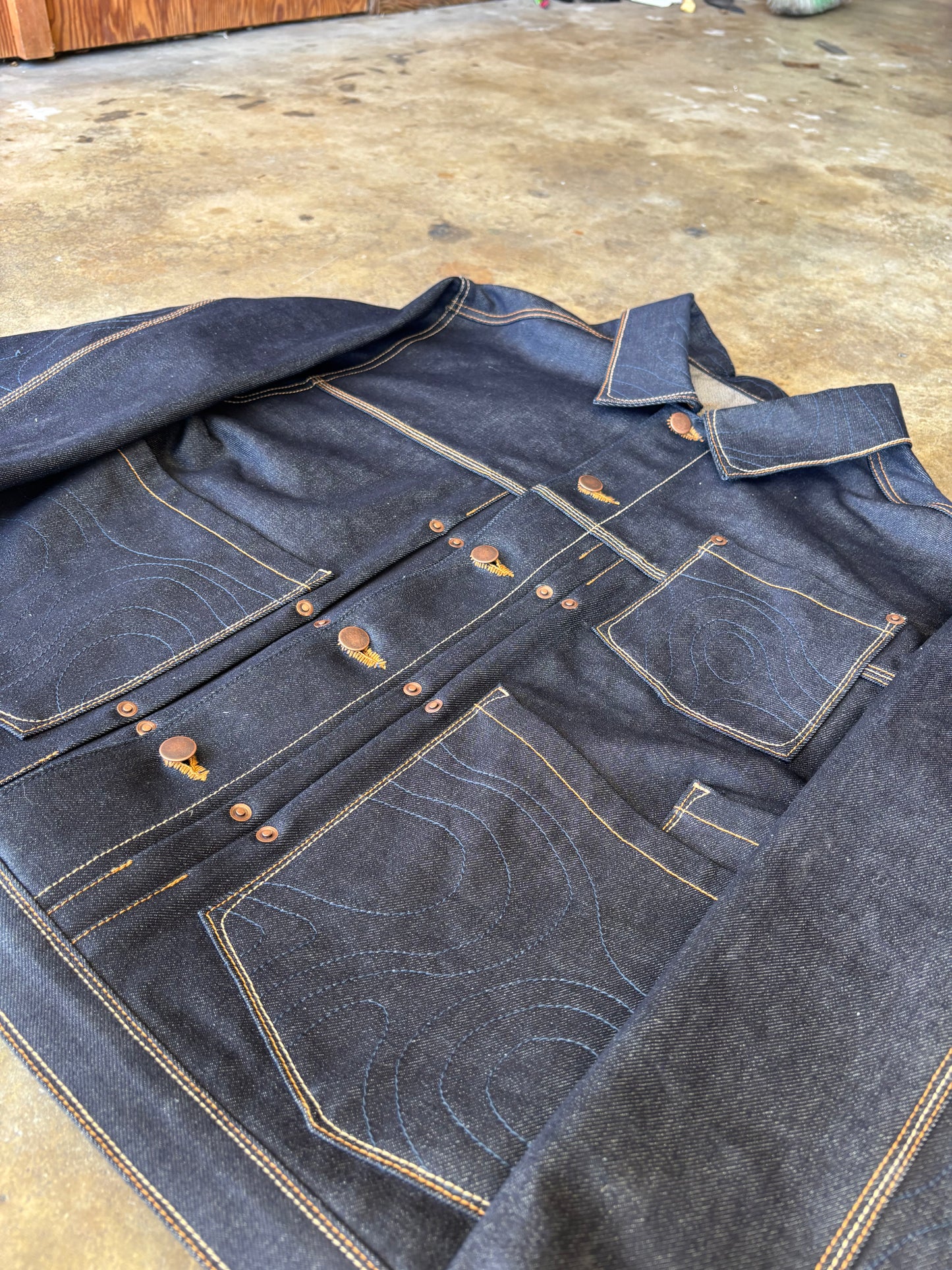 Top Stitched Denim Jacket