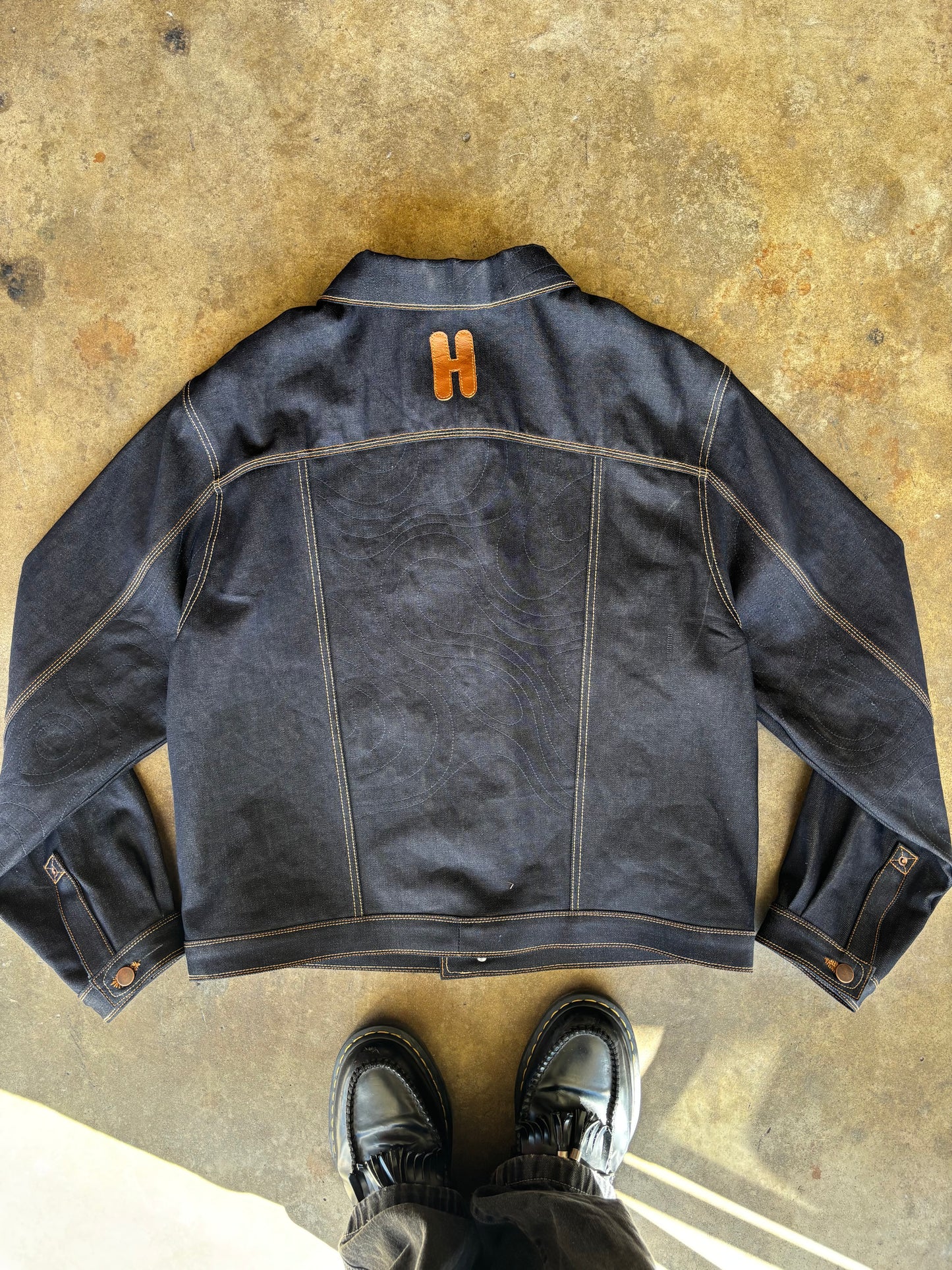 Top Stitched Denim Jacket