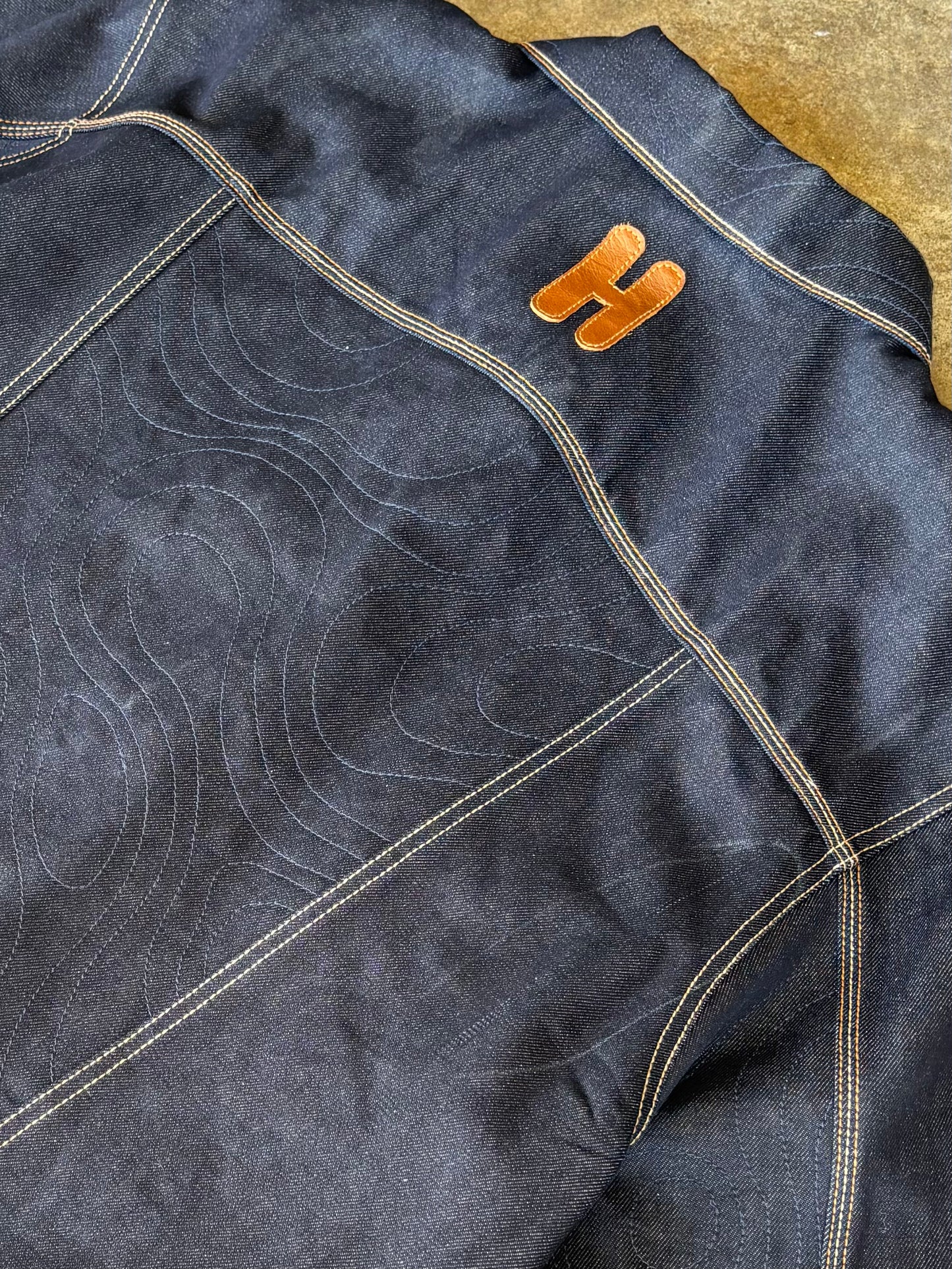 Top Stitched Denim Jacket