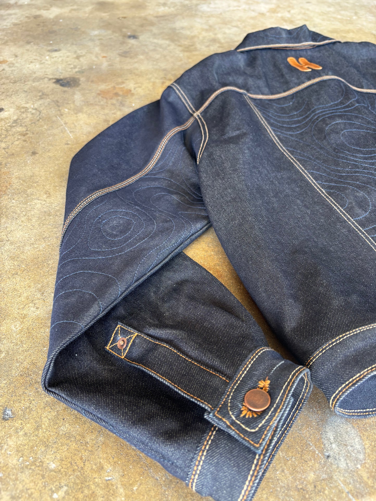 Top Stitched Denim Jacket