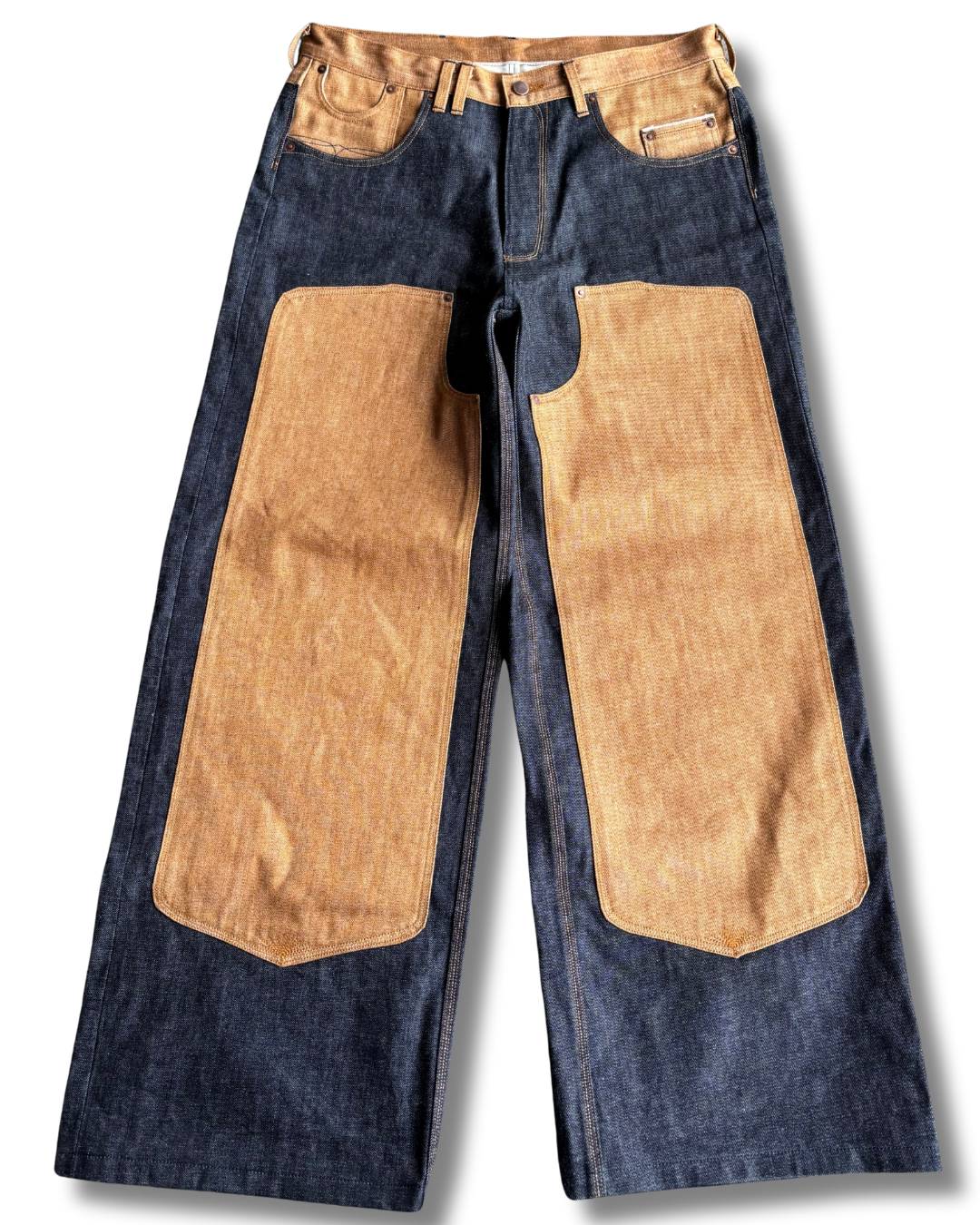 Brown Denim Double Knee