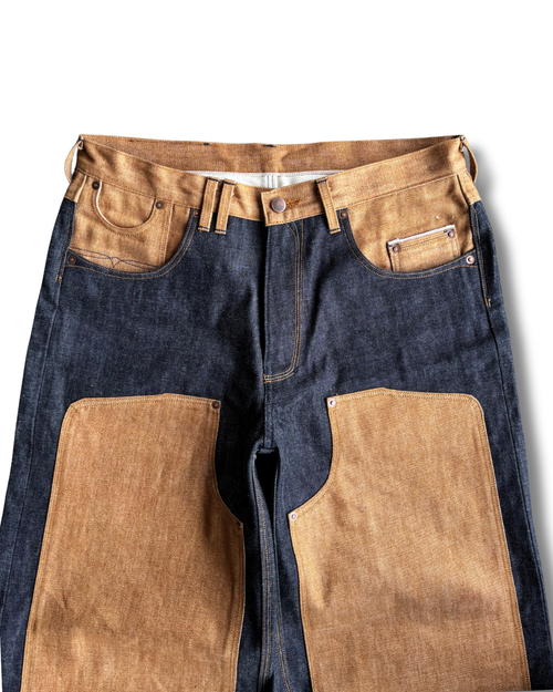 Brown Denim Double Knee